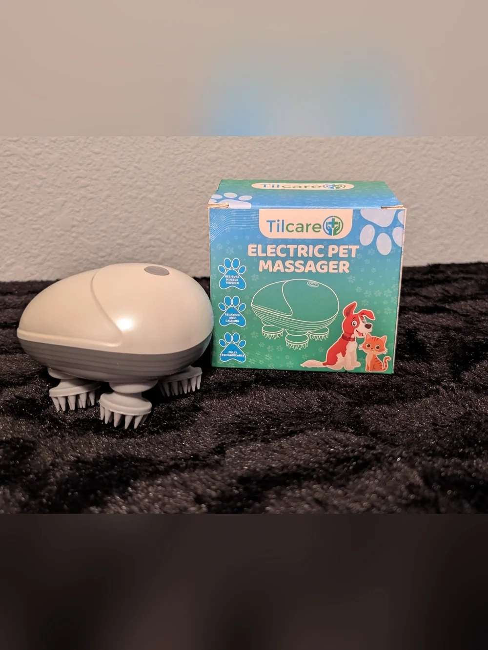 Electric Pet Massager - White/Grey